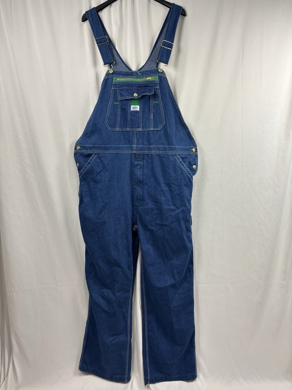 Liberty Mens Blue Denim Overalls Workwear Size 42x30 Utility Farmer Country